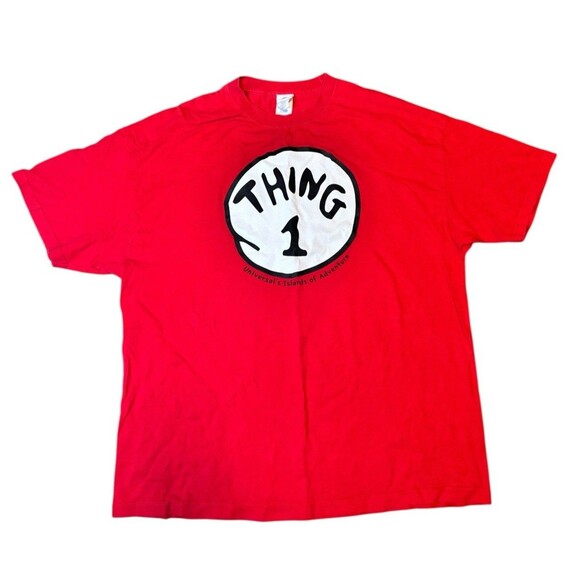 Universal Studios Florida Dr Seuss Cat And The Hat Thing 1 Red T-shirt Adult 2XL - Picture 1 of 6